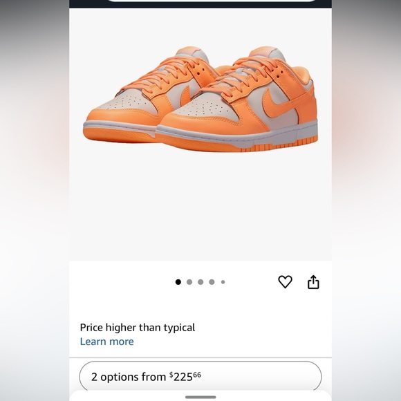 NIKE DUNK LOW PEACH 🍑 CREAM LEATHER - Picture 8 of 9